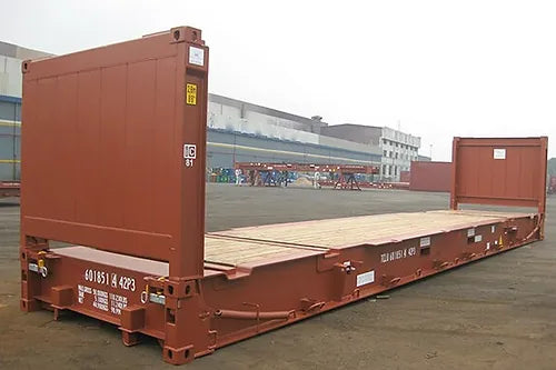 40 Fuß Seecontainer Flat Rack "Cargo Worthy" (CW) gebraucht