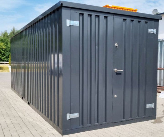 LagerContainer XXL  RAL 7021 mit Doppeltür